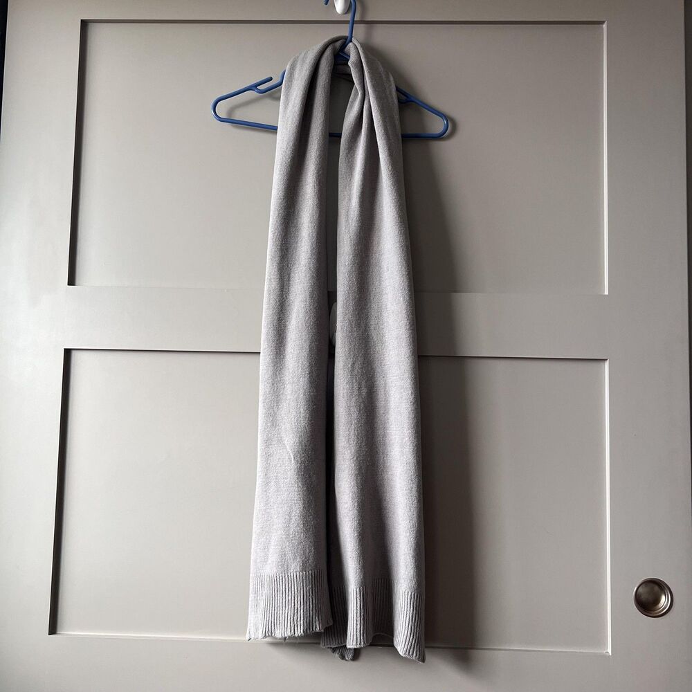 Parfois Scarf Womens 40x200cm Gray Acrylic Knit Winter Long Soft Wrap Shawl
